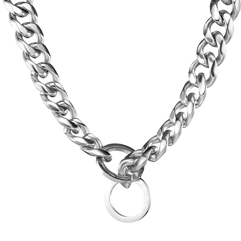 Never Fade Stainless Steel Slip Dog Collar Metal Dogs Training Choke Chain Collars For Large Dogs Pitbull French Bulldog 10-19mm