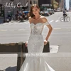 Ashley Carol Mermaid Wedding Dress 2022 Exquisite Beads Lace Appliques Off the Shoulder Long Train Bridal Gown Vestidos De Novia 5