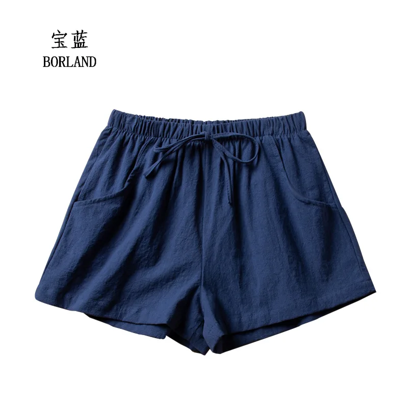 Cotton Linen Shorts Woman Basic Short Pants Mini Trousers Trafic Fashion High Waist Bottom for Teen Girls Summer Plus Size ladies shorts Shorts