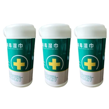 

3 Pack of 100PCS Alcohol Wet Wipe Disposable Disinfection Car Home Washing Wet Wipes for Hand Portable Wipe Antiseptic Skin Care