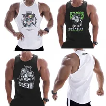 Популярный брендовый хлопковый дышащий Быстросохнущий Спортивный жилет без рукавов для занятий фитнесом, мужской жилет для бега, тренировочный костюм, топы