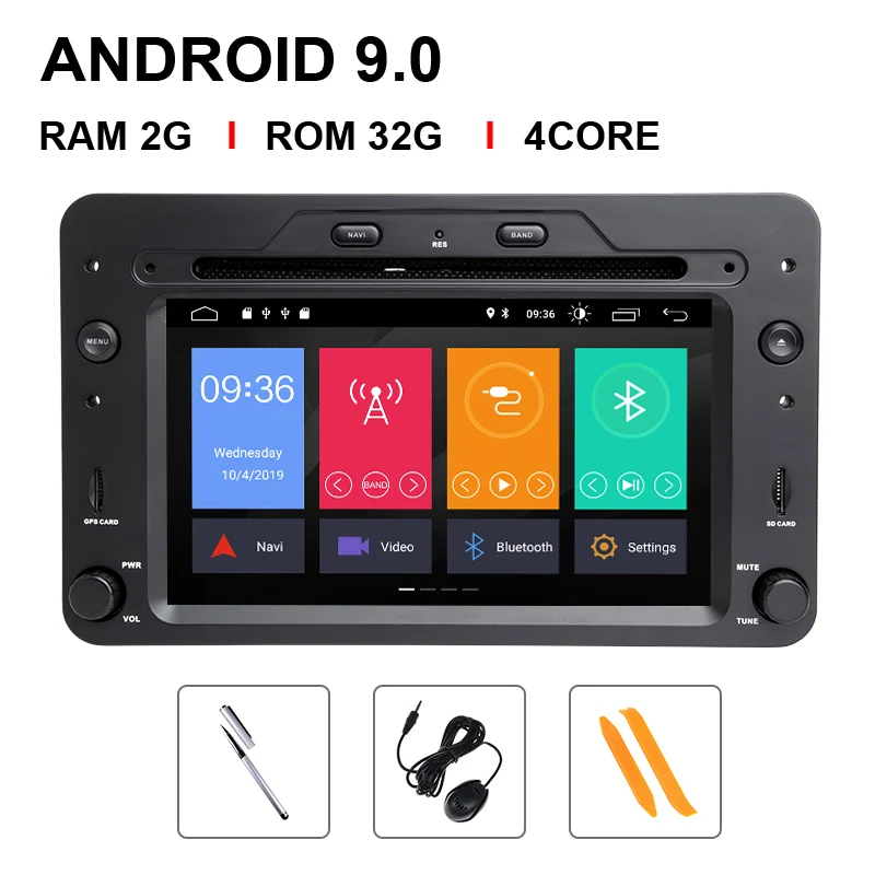 4 Core 32 ROM Восьмиядерный DSP 1 Din Android 9 автомобильный Автомагнитола для Alfa Romeo 159 автомобиль Brera spider Sportwagon мультимедийный плеер gps - Цвет: 4 Core 32 ROM