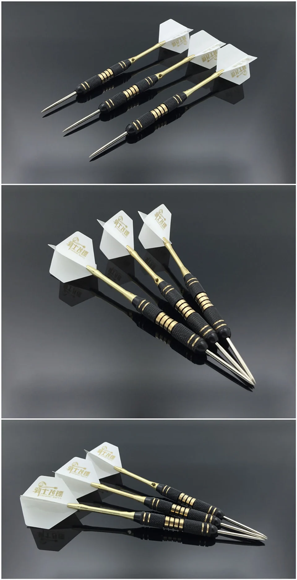 ダーツ 3本セット ホワイト ブラック 3 ピース/セットプロフェッショナルダーツフリーキャリー