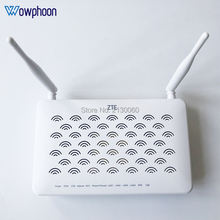 Free Shipping F660W ZTE GPON ONU ONT 4FE+2TEL+USB+WIFI External, English Firmware, With Patchcord, Power adapter, Box