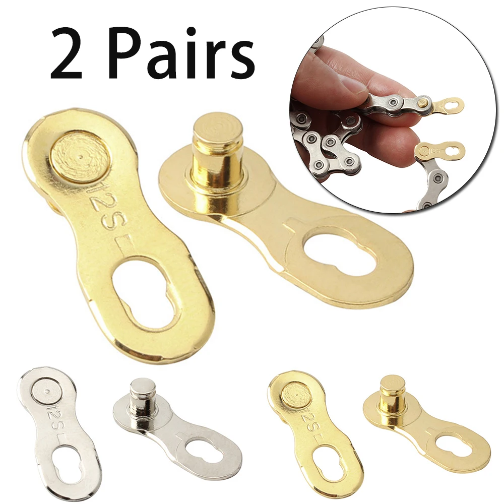 

2 Pairs 12 Speed Bicycle Chain Connector Lock Quick Link MTB Road Bike Buckle Master Bicycle Joint Cycling Parts Gold