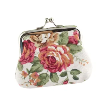

2020 New Listing Wallet Small Canvas Purse Women Lady Retro Vintage Flower Small Wallet Hasp Purse Clutch Bag #0813