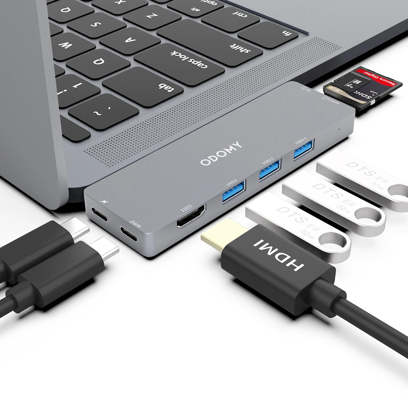 8 в 1 USB C концентратор многопортовый адаптер для MacBook Pro 2018 2017 2016 док станции Apple 13