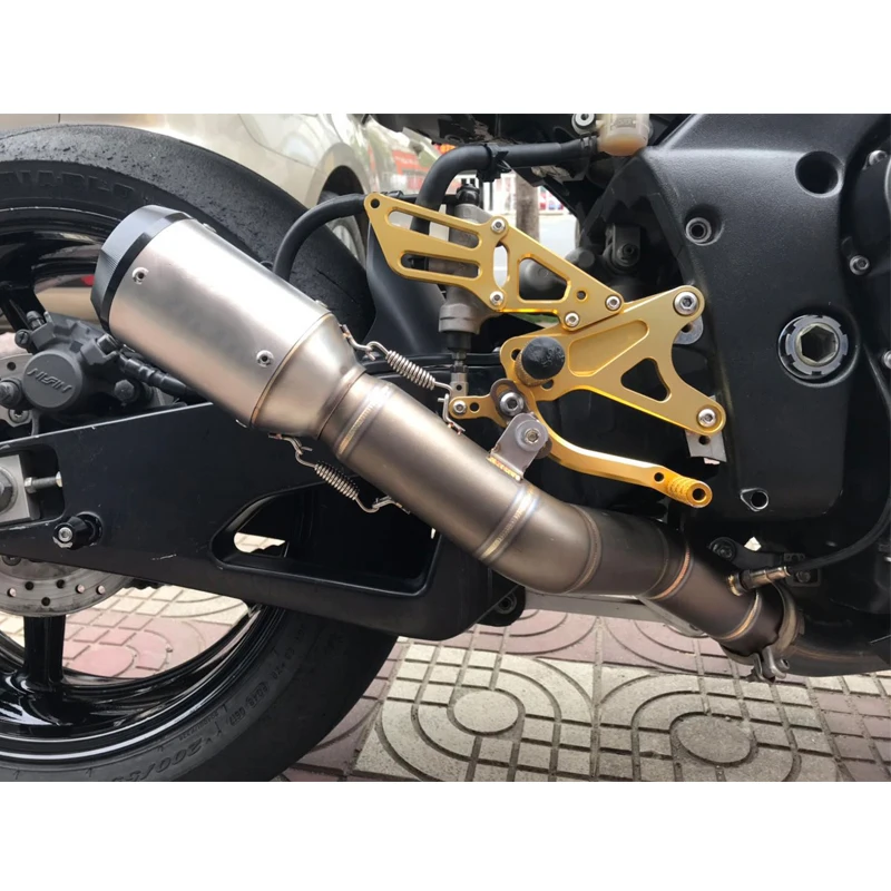 Комплект выхлопных газов для мотоцикла Yamaha R1 YZF-R1 2009-2014 выхлопная труба Mid 51 мм со