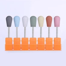 1 шт. красочные силиконовые сверла для ногтей для электрической машины пилка для ногтей Резак для ногтей кутикулы профессиональные инструменты для дизайна ногтей 10*18 мм