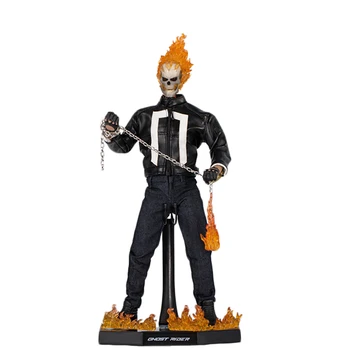 

HC Marvel Legends Avengers Ghost Rider Johnny Blaze Action Figure Fire Pvc Resin 34CM Movie Model Collection Toys