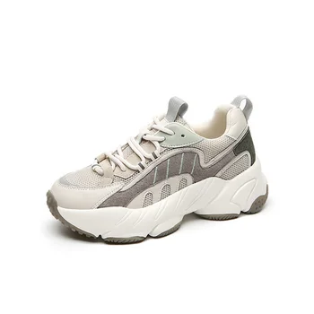 

Reflective Sneakers Women Fashion Vulcanized Shoes Woman Designer Platform Chunky Sneakers Ladies Trainers Female Dad Shoes