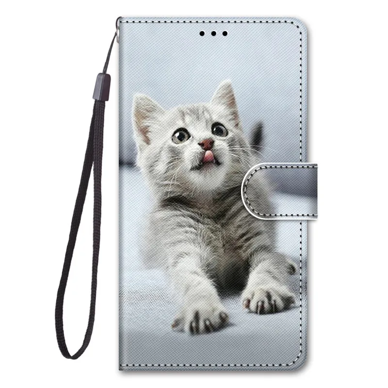 S21 FE s21fe Leather Case Cartoon Animal Painted Etui For Samsung Galaxy S20 FE Ultra Plus s 21 S21Ultra Wallet Flip Cover Etui kawaii samsung phone cases Cases For Samsung