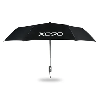 

For Volvo XC90 Fully Automatic Compact Three-Folding Fashion Umbrella Strong Wind Resistant Long Handle Paraguas Car Accessories
