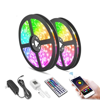 

5M 10M LED Strip Light RGB 5050 Flexible Ribbon Fita Led Light Strip RGB Tape Diode DC 12V+ Remote Control rgb led home decor