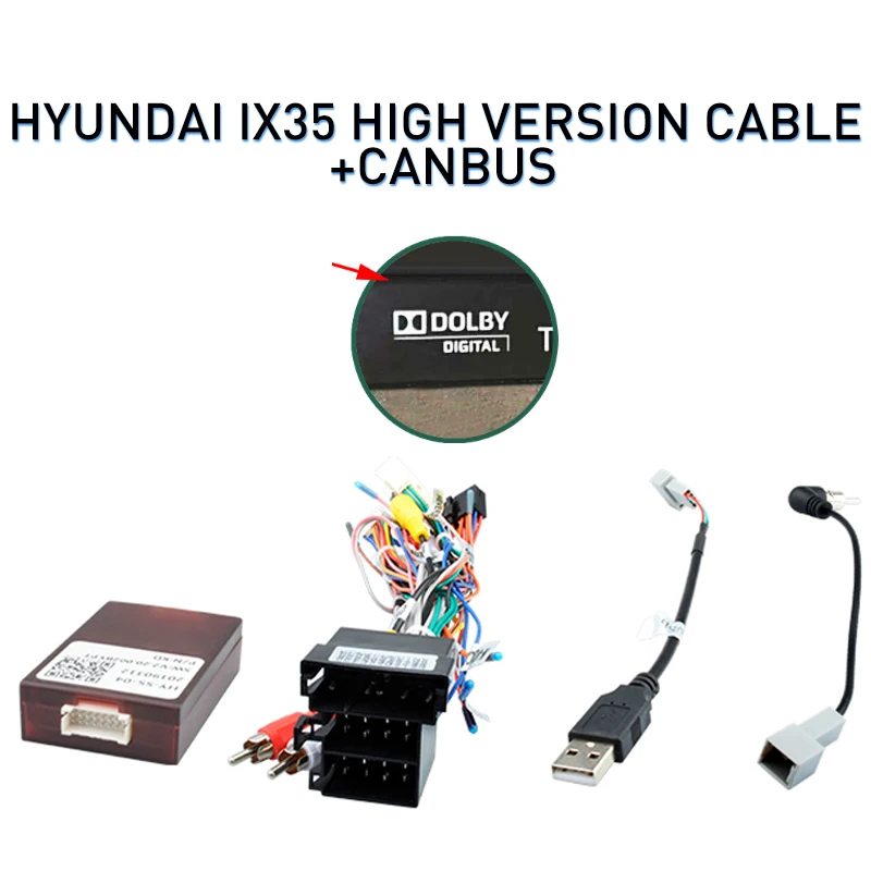 

Hyundai IX35 High version cable with CANBUS BOX