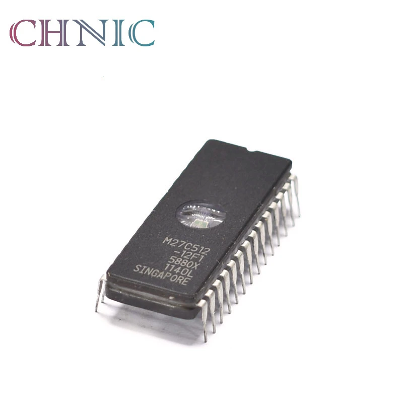 10 Chip IC M27C512-12F1 EPROM DIP-28 - Per Elettronica E Ricambi