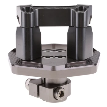 

Motor Handlebar Clamp Riser Seat W/ Voltmeter Volt Meter Holder for Yamaha Smax155 BWS125 15-16