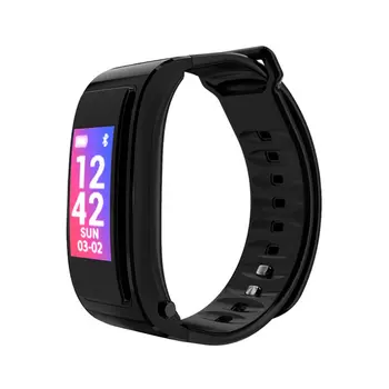

Smart Band Bluetooth Earphone Bracelet Intelligent Bluetooth Talk Black Outdoor Sports FitnessTracker Bracelet Wristband Watch