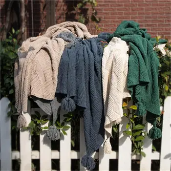 

Woven Throw Blanket Soft Nap Cover Blanket For Home Office Sofa Decoration Winter Fashion Thick Warm Throw Blankets Supplies