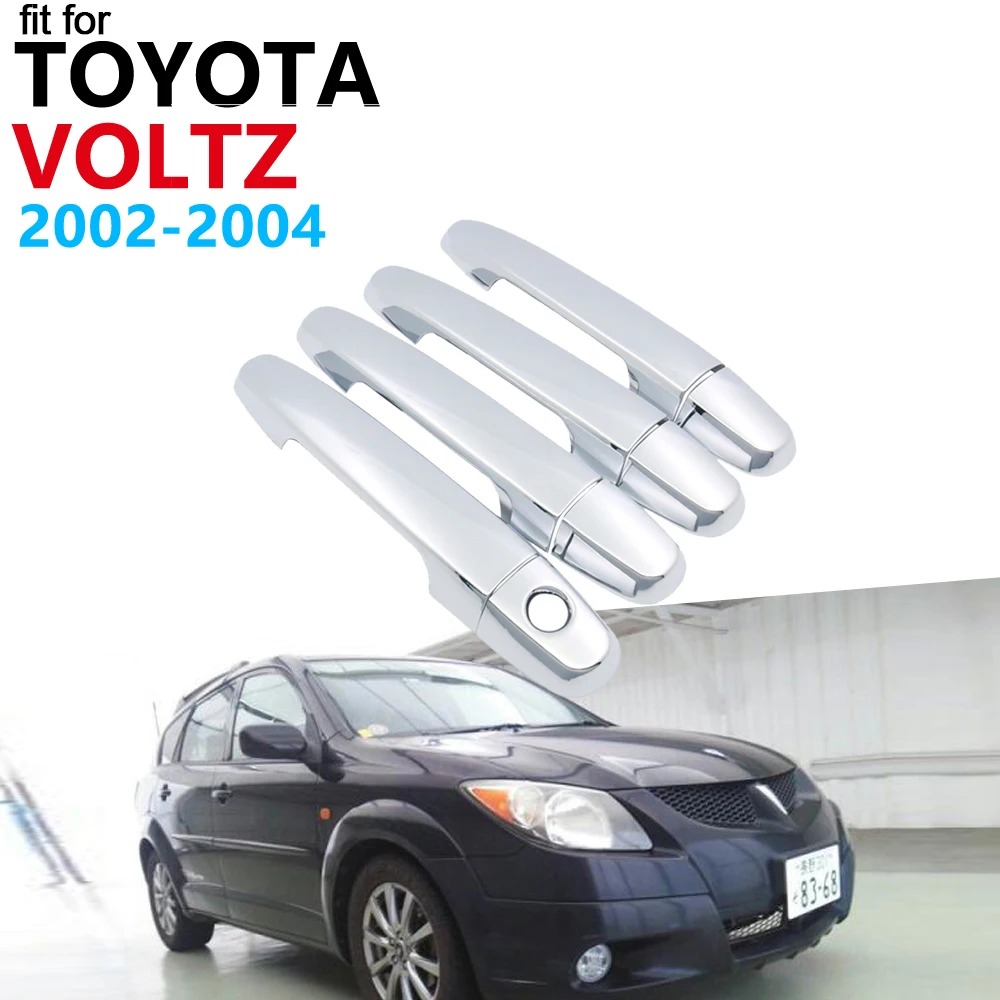 Дверные ручки автомобильные аксессуары для Toyota Voltz 2002 2003 2004 Роскошная хромированная внешняя ручка Накладка Набор наклеек