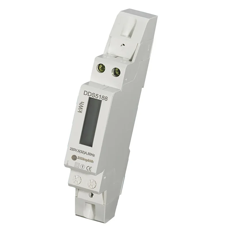 

Single Phase Two Wire Power kWh Energy Sub Meter DIN Rail Mount - Electronic
