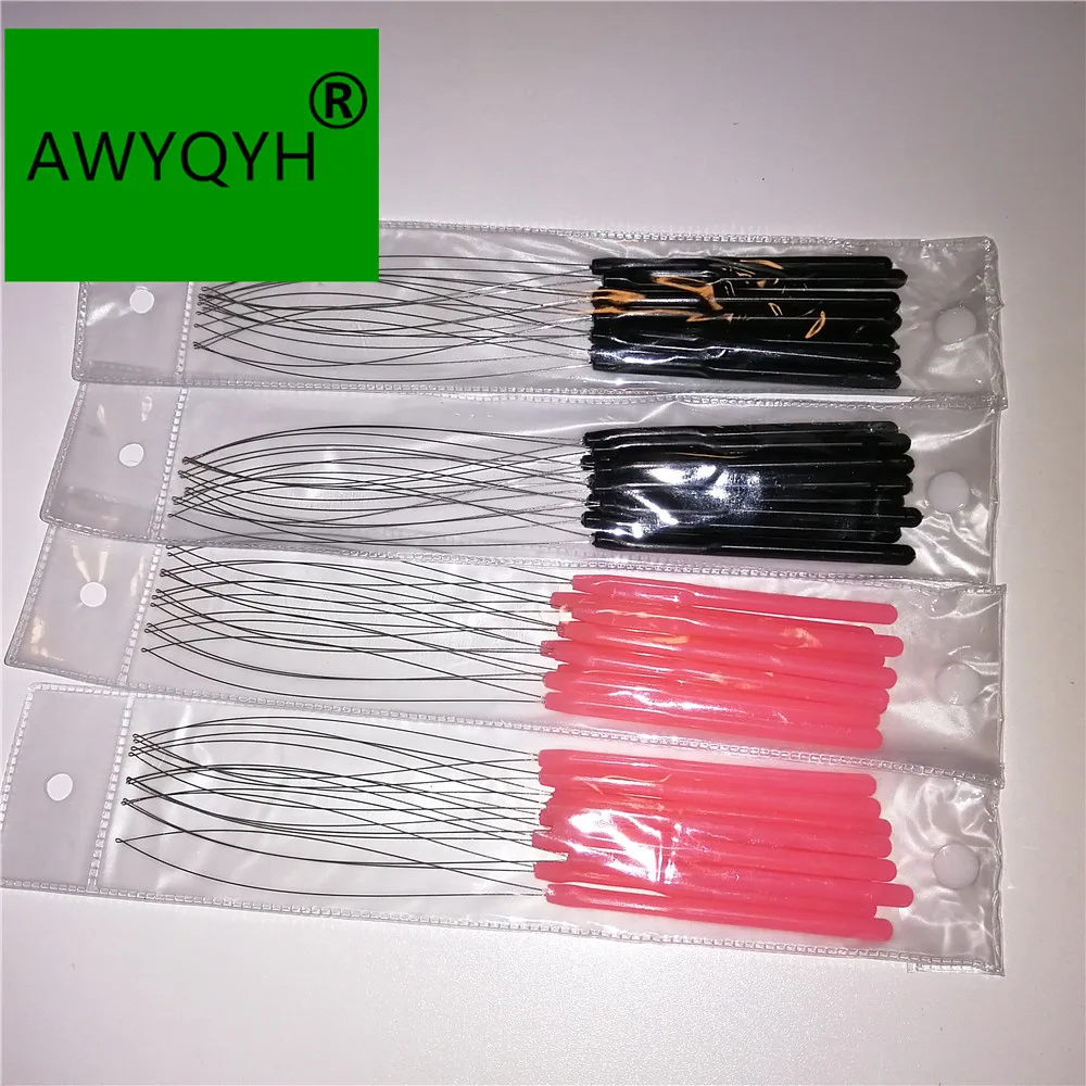 1 шт. инструмент для наращивания волос Micro Ring Bead pull Loop Feather Threader|Крюковые иглы| |