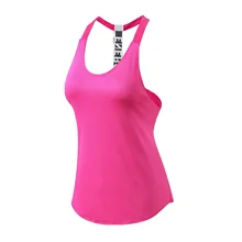 Женский спортивный жилет для фитнеса, йоги, бега, Т-образный вырез на спине, Открытая Майка, Быстросохнущий Свободный жилет