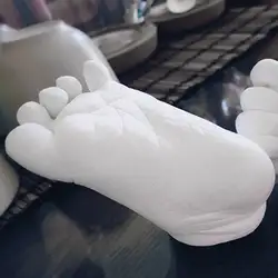 3D пластырь литье клон порошок дети отпечаток ног ребенок руки и ноги литье мини-комплект безопасности процесс закрепления