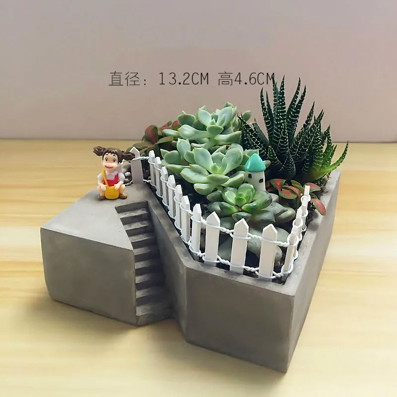 Square Креативные формы для бетона DIY глиняные формы плантатор форма для цемента горшок плесень - Цвет: Square
