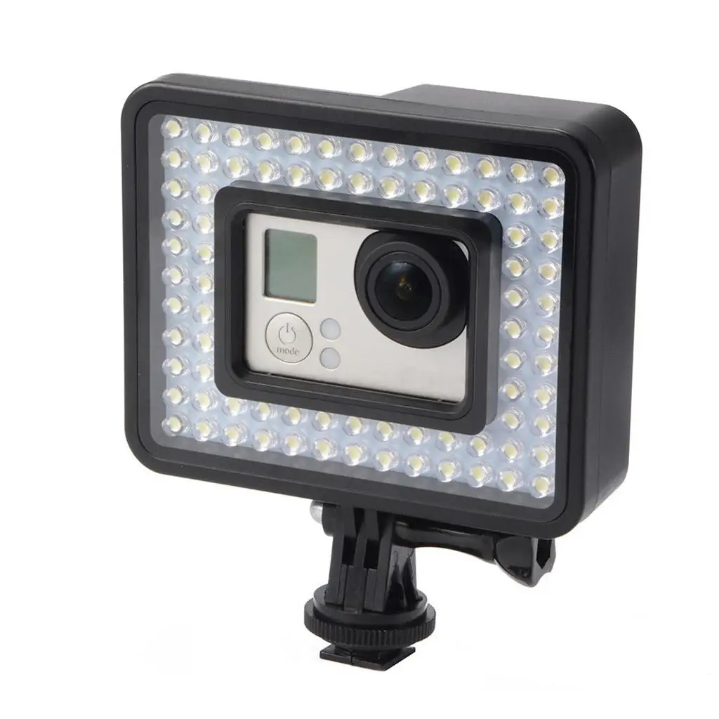 80 LED цифровая камера видеокамера Видео свет панель для GoPro SJCAM Xiaomi Yi Спортивная