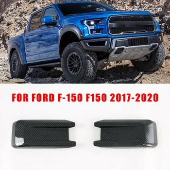 

For Ford F-150 F150 2017-2020 Eyebrow Cover Carbon Fiber 2Pcs Front Trim