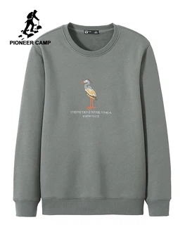 

Pioneer Camp Hoodies Men 100% Cotton Black Gray Winter Warm Causal Hoodie Sweatshirts for Male AWY903658
