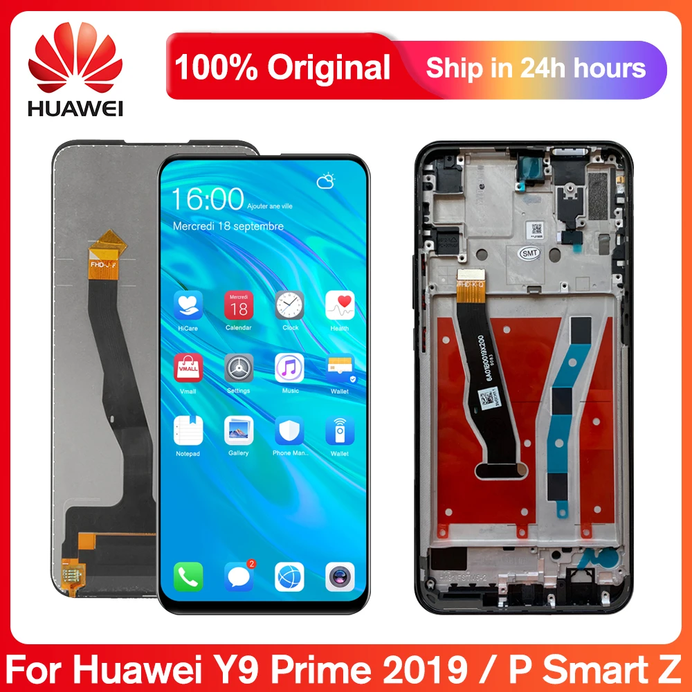 Original 6.59'' Screen For Huawei Y9 Prime 2019 STK-L21 L22 LX3 LCD Display Touch Digitizer P Smart Z STK-LX1 | Мобильные