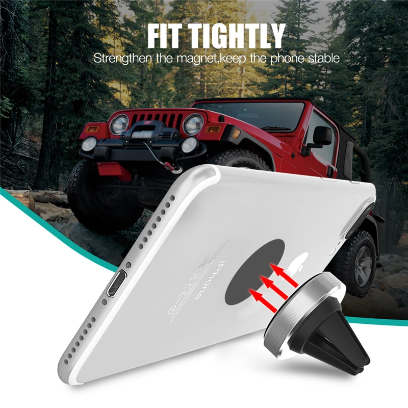 TJHSZKL universal magnetic mobile phone holder for iPhone X Samsung Huawei car GPS ventilation magnet bracket 4