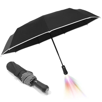 

Led Light Umbrella Automatic Umbrellas Windproof Sunscreen Folding Umbrella with LED SNO88