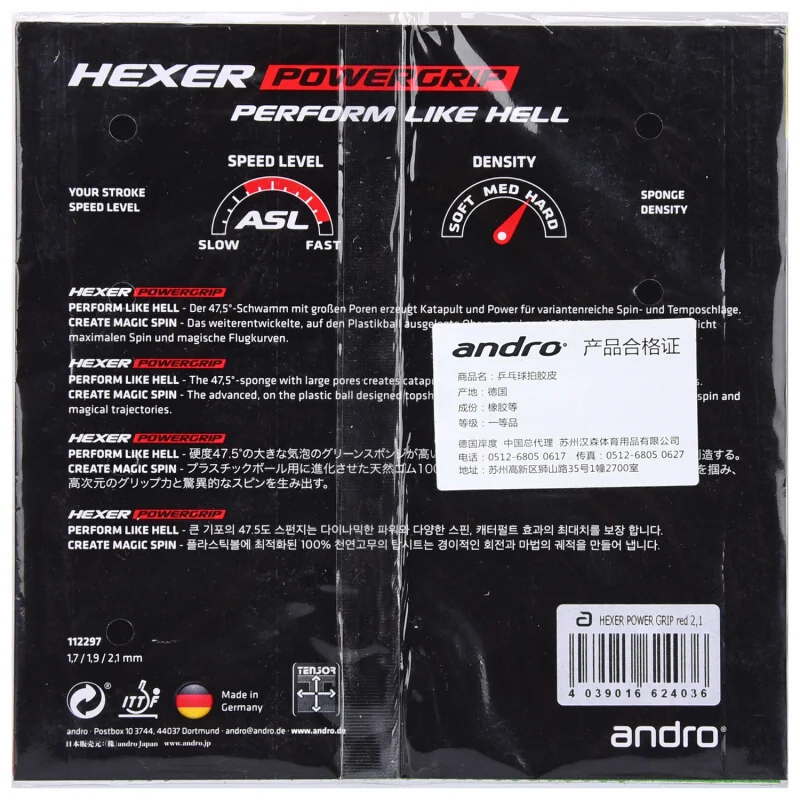 Original Andro Table Tennis Rubber Hexer Pg Powergrip Rubber Ping Pong Racket Rubbers Tenis De Mesa