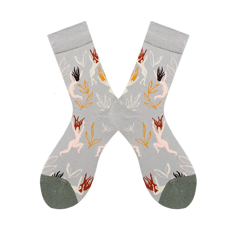 1 пара хлопчатобумажные мужские носки забавные Носки с рисунком счастливых носков с красочными принтами новые подарочные носки осень-зима Calcetines - Цвет: 9