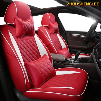 

ZHOUSHENGLEE Custom Leather car seat covers For PEUGEOT 206 207 301 307 408 308 308s 508 3008 2008 4008 5008 407 607 car seats