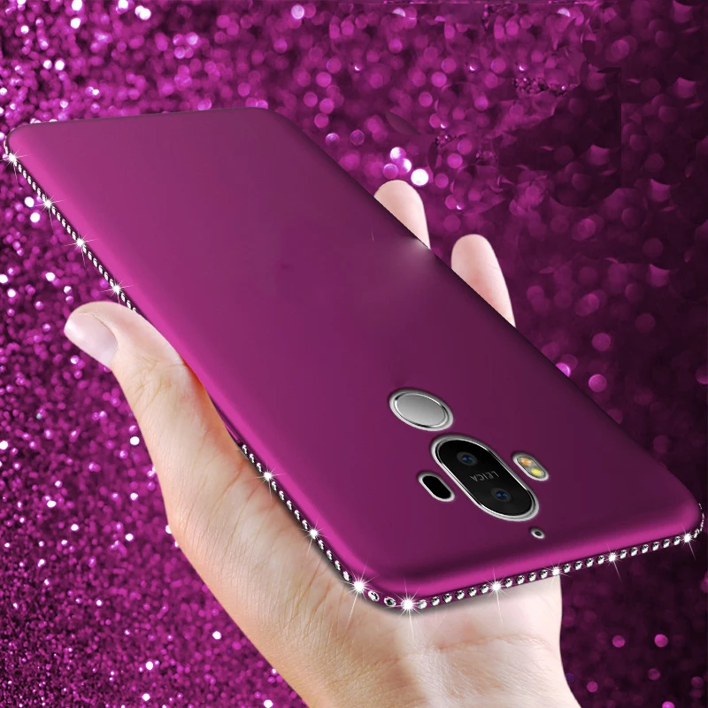 Мягкий чехол из ТПУ с бриллиантами для Huawei Nova 3 3i 3E 2 2i P8 P9 Lite 2017 P10 P20 Pro Y9 Y7 Prime Y5 Y6 2018