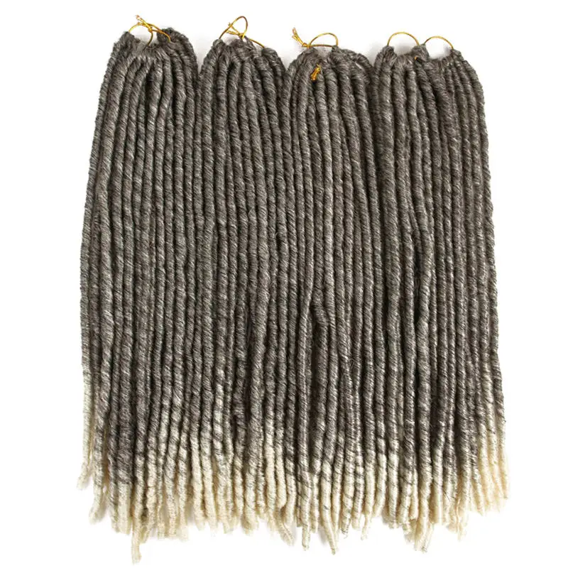 X-TRESS 18-26 дюймов мягкие дреды вязаные крючком косички Jumbo Dread прическа Ombre цвет синтетический искусственный Locs плетение волос - Цвет: 4/613