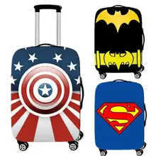 Аксессуары для путешествий Мультфильм Супермен чемодан защитный чехол водонепроницаемый утолщенный Эластичный Чемодан сундук Крышка 18-32 дюймов XL
