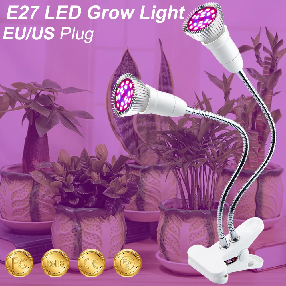 Indoor LED Grow Light 220V Growing Lamp 18W 28W LED Grow Light Full Spectrum For Plants Hydroponics Flowers Vegetables Grow t8 led tube grow light 25w samsung lm281b full spectrum connectable grow light bar