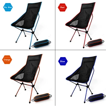 

Beach Chair Fishing Grazing Camping Ultralight Folding Chair Outdoor Furniture 7075 Al Oxford Fabric Max 150kg Modern Moon Chair
