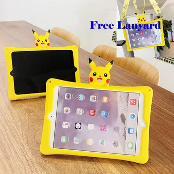 

Kids Shockproof Safe Case for iPad Mini 7.9\" Cartoon Stand Tablet Cover for New iPad 10.2 2019 iPad Air Air 2 iPad 10.5 Pikachu