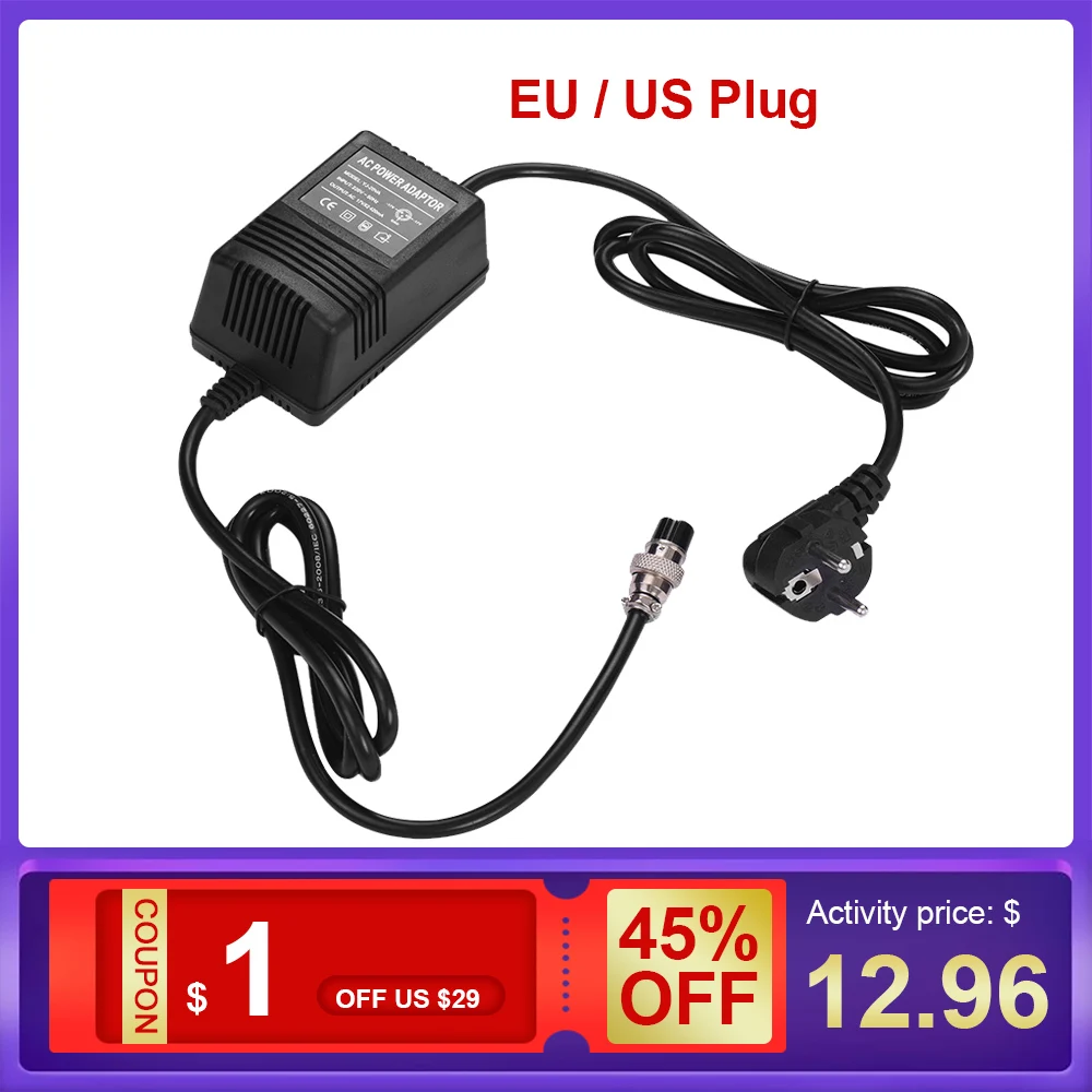 

17V 420mA Mixing Console Power Supply Mixer AC Power Adapter 3-Pin 220V Input for MG16/MG166CX/MG166C/F4/F7/6FX Sound System EU