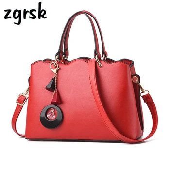 

Female Ladies Messenger Bags Luxury Large Denim Zipper Solid Leather Women Leather Handbags Handbag Black Retro Bags Sac A Main