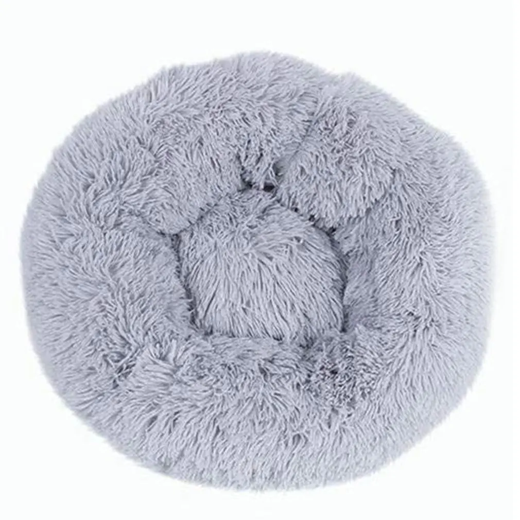 

Pet Nest Bed Cats And Dogs Round Plush Material Winter Practical Pet Mats Suitable For Small And Medium Pets