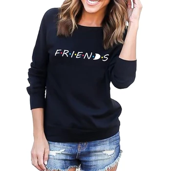 

Autumn Women's Sweatshirt Long Sleeve O-Neck Harajuku Pullover Letters Print Hoodies Casual Tops