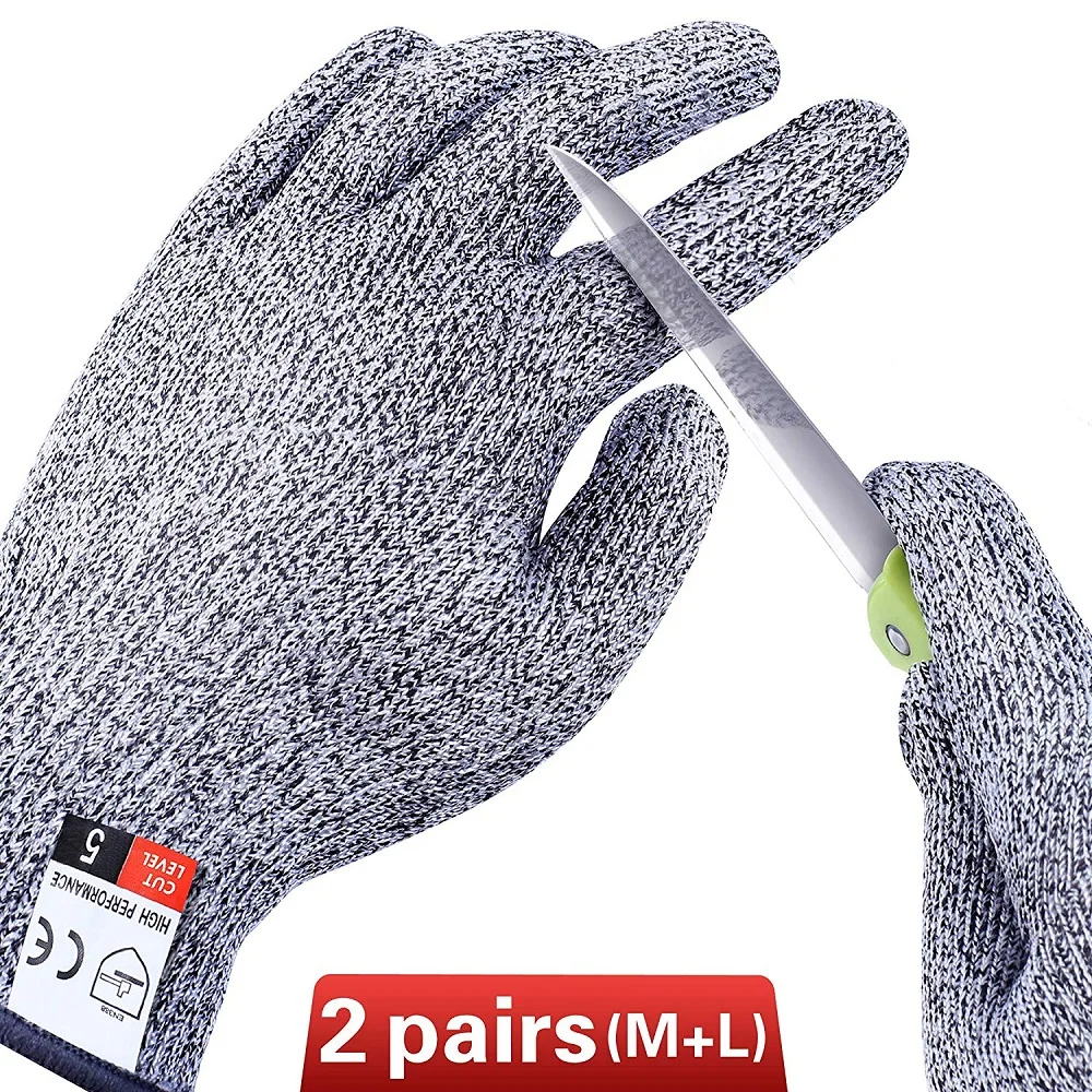 Cut Resistant Gloves - Ambidextrous, Food Grade, High Performance Level 5 Protection