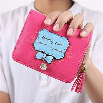 

Brand new Solid Matte women Clutch Wallet Fashion Small Female Purse Carteras Mujer Femininas short wallet card